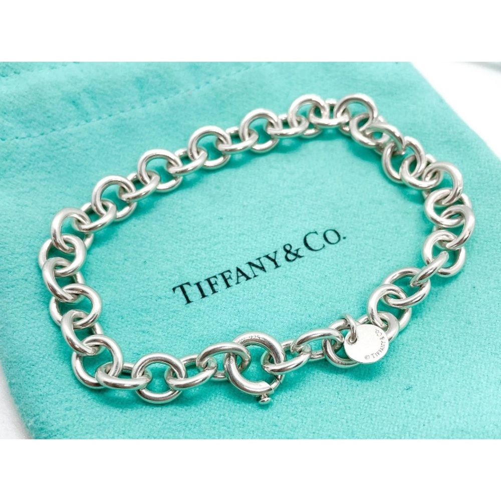 Tiffany & Co. Polished Round Link Bracelet in Silver